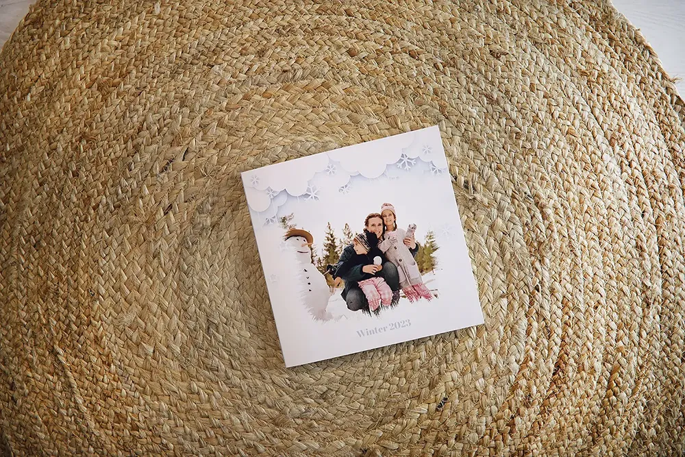 An image of a softcover photo album.